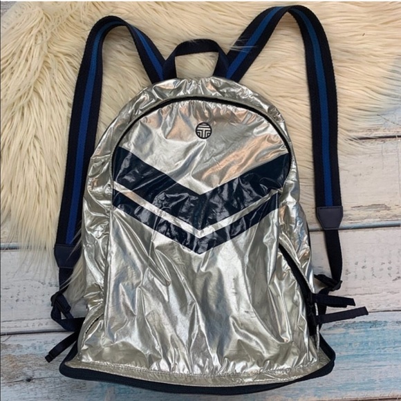 Auth Tory Burch Sport Chevron Packable Backpack - Picture 3 of 8